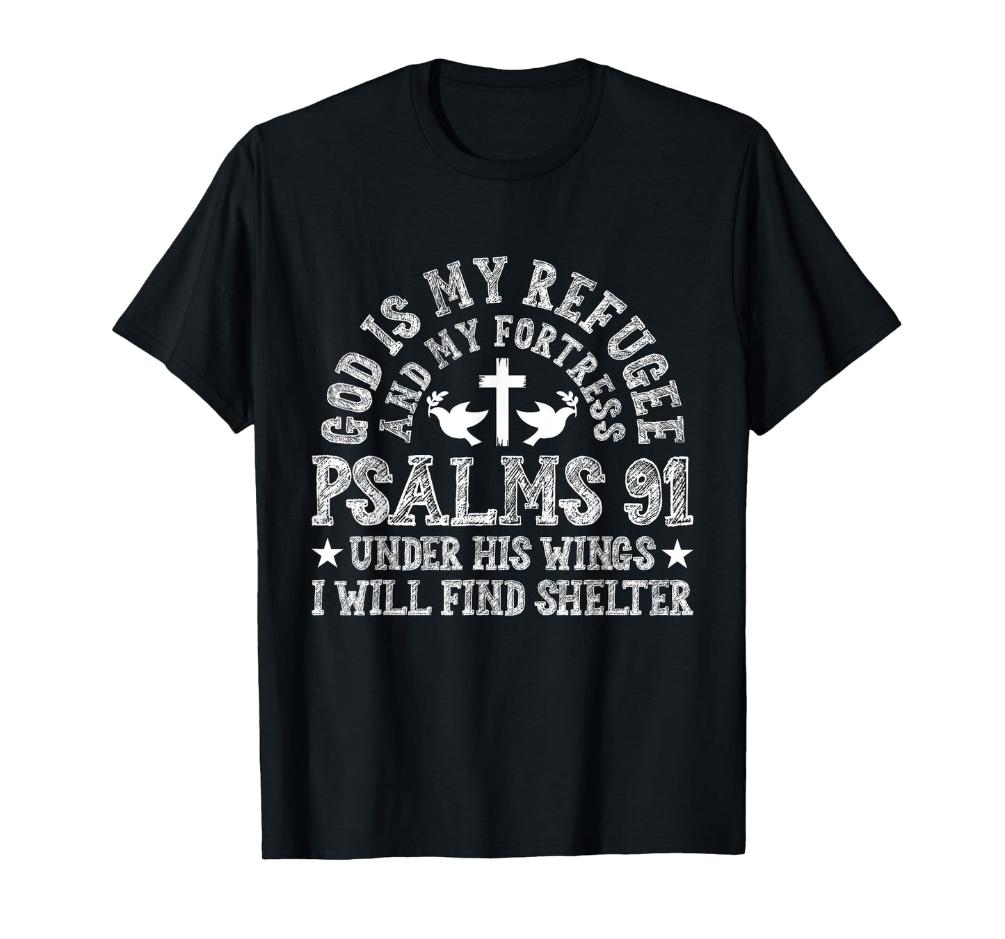 Psalms 91 Scripture Bible Verse Religious Catholic Christian T-Shirt