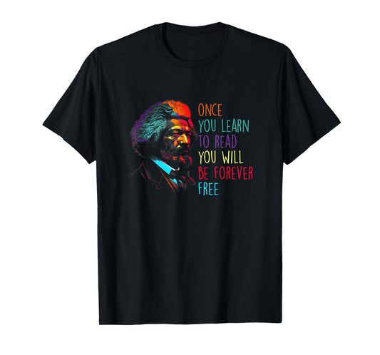 Frederick Douglass Black Leader Quote Black 4th of July T-Shirt