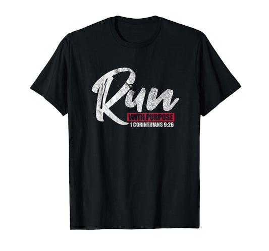 1 Corinthians 9:26 Christian Faith Running Runner T-Shirt