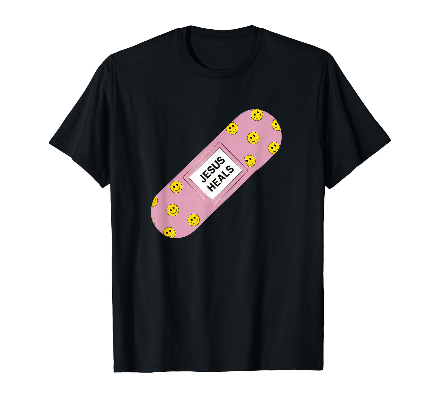 Jesus Heals Band Aid Design T-Shirt