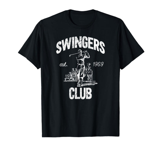 Swingers Club golf clubs funny golf Sarcastic Golfing men T-Shirt