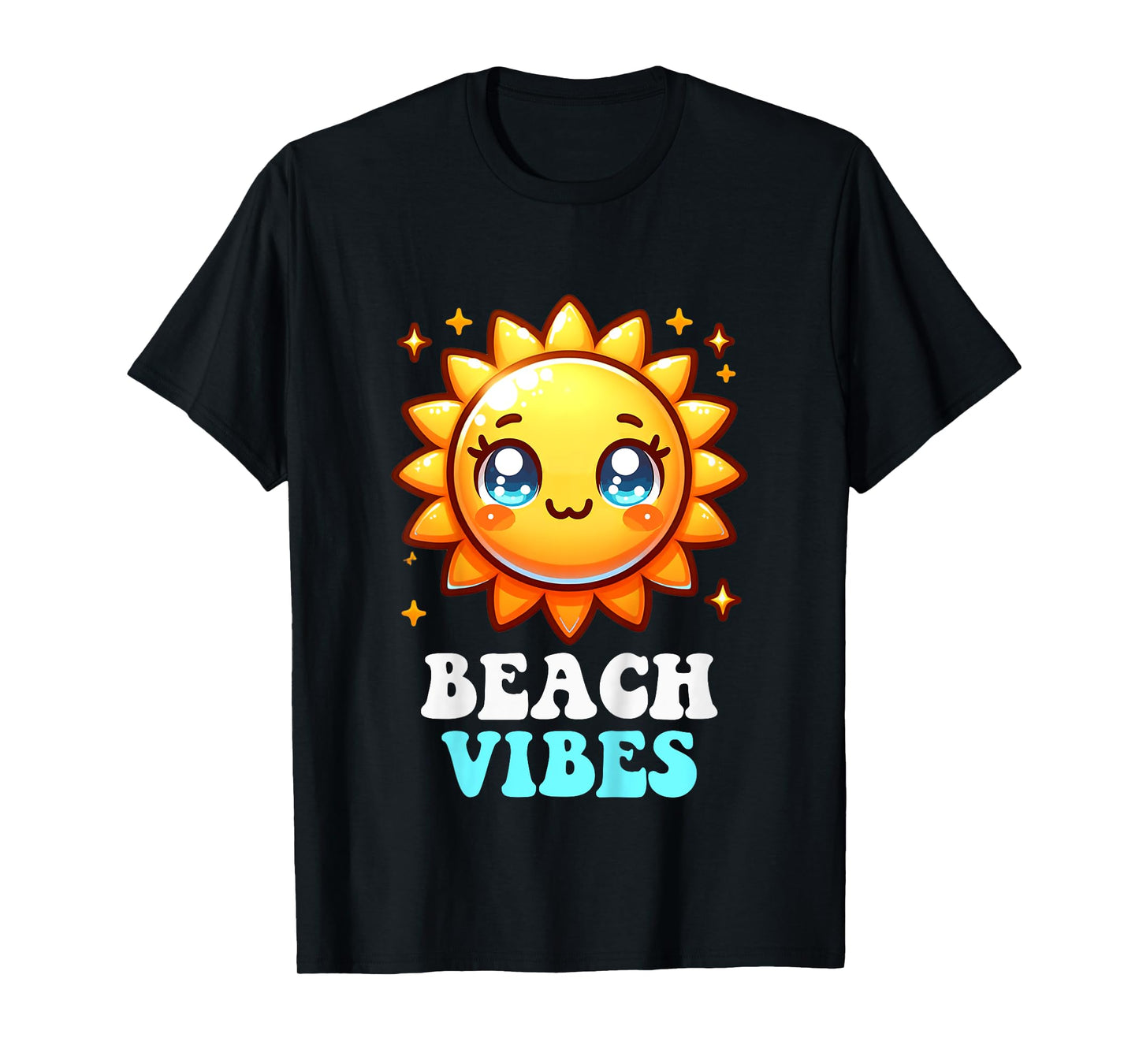 Beach Vibes Cute Kawaii Sun Sunshine Summer Toddler Girls T-Shirt