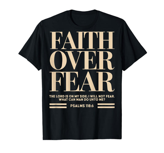 Faith Over Fear Christian Jesus Toddler God Son Sister Boys T-Shirt