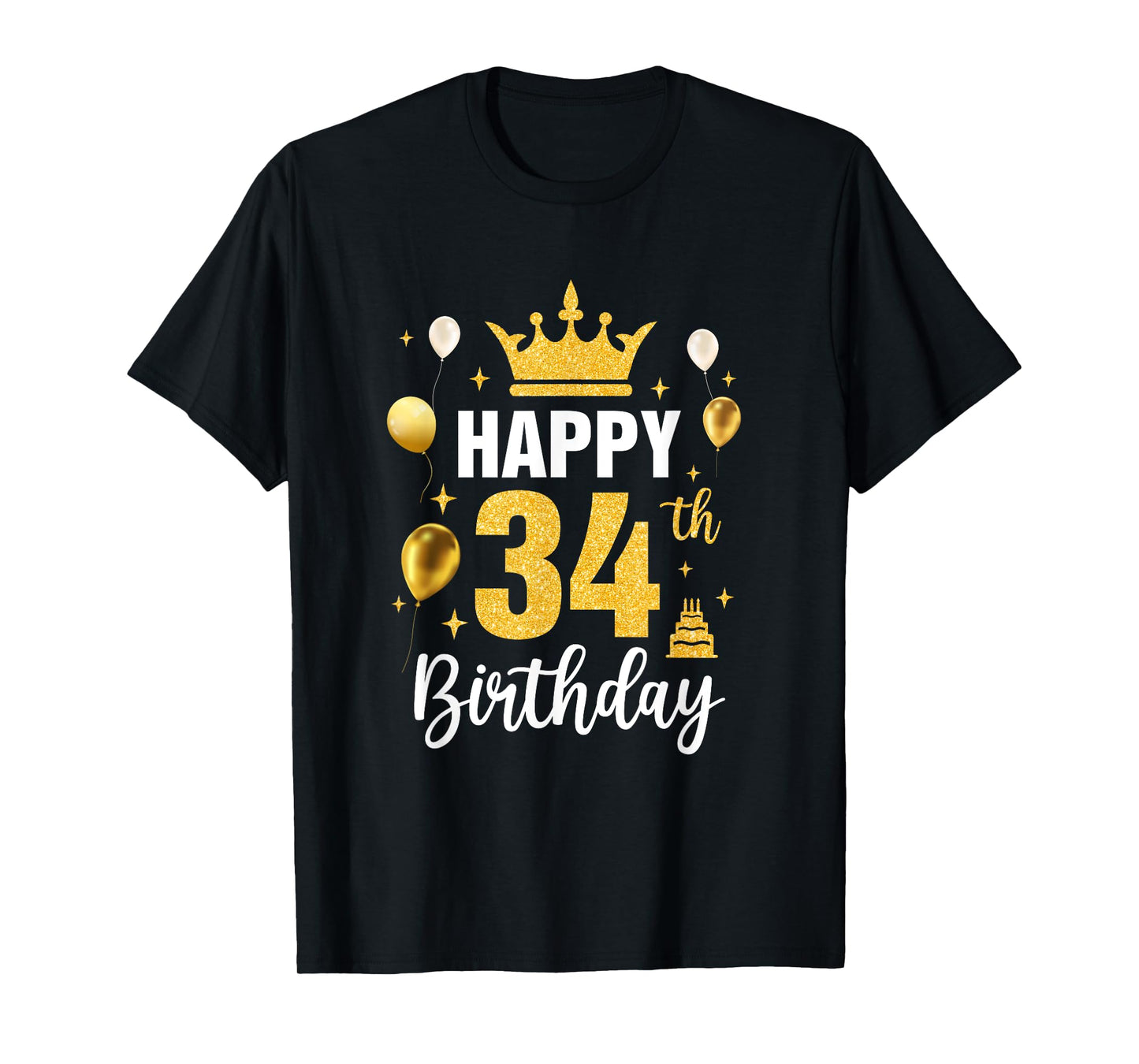 Happy 34Th Birthday Idea For 34 Years Old Man And Woman T-Shirt