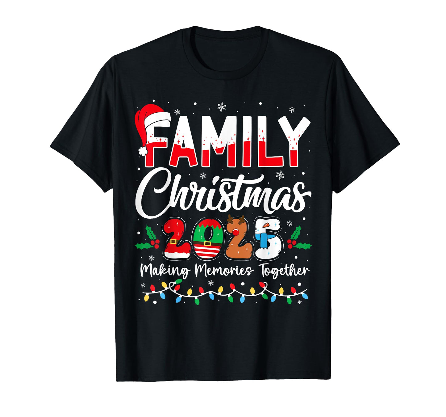 Family Christmas 2025 Matching Outfit Xmas Squad Santa T-Shirt