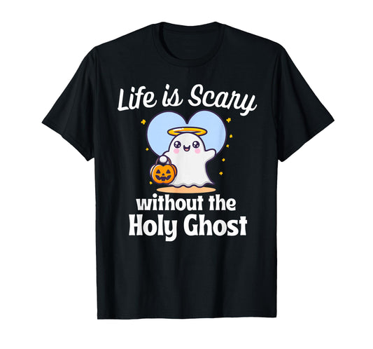 Funny Holy Ghost Halloween Costume Christian Faith Kids Mom T-Shirt