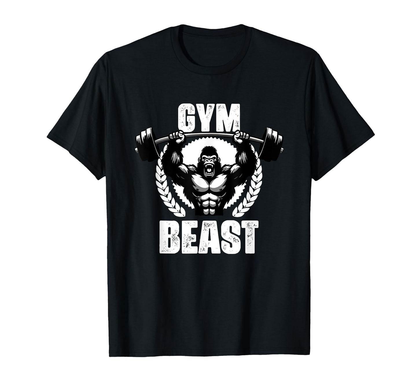 Gym Beast Gorilla Weightlift Workouts Gym Quotes Gym Fitness T-Shirt