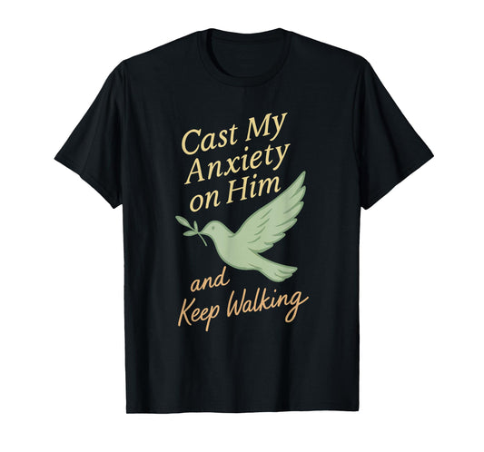 Christian Wife Anxiety Faith Mental Health Grace Jesus T-Shirt