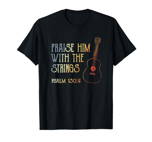 Guitarist Christian Music Guitar Player Bible Verse T-Shirt