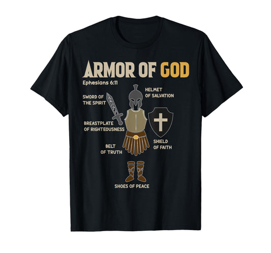 Toddler Boy Armor Of God Brother Son Men Kid Christian Jesus T-Shirt