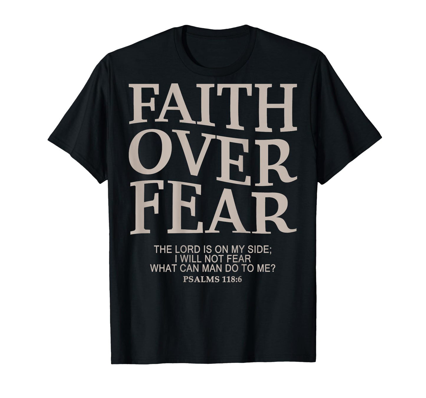 Girl Teen Faith Over Fear Cute Jesus Christian Women Dad Men T-Shirt