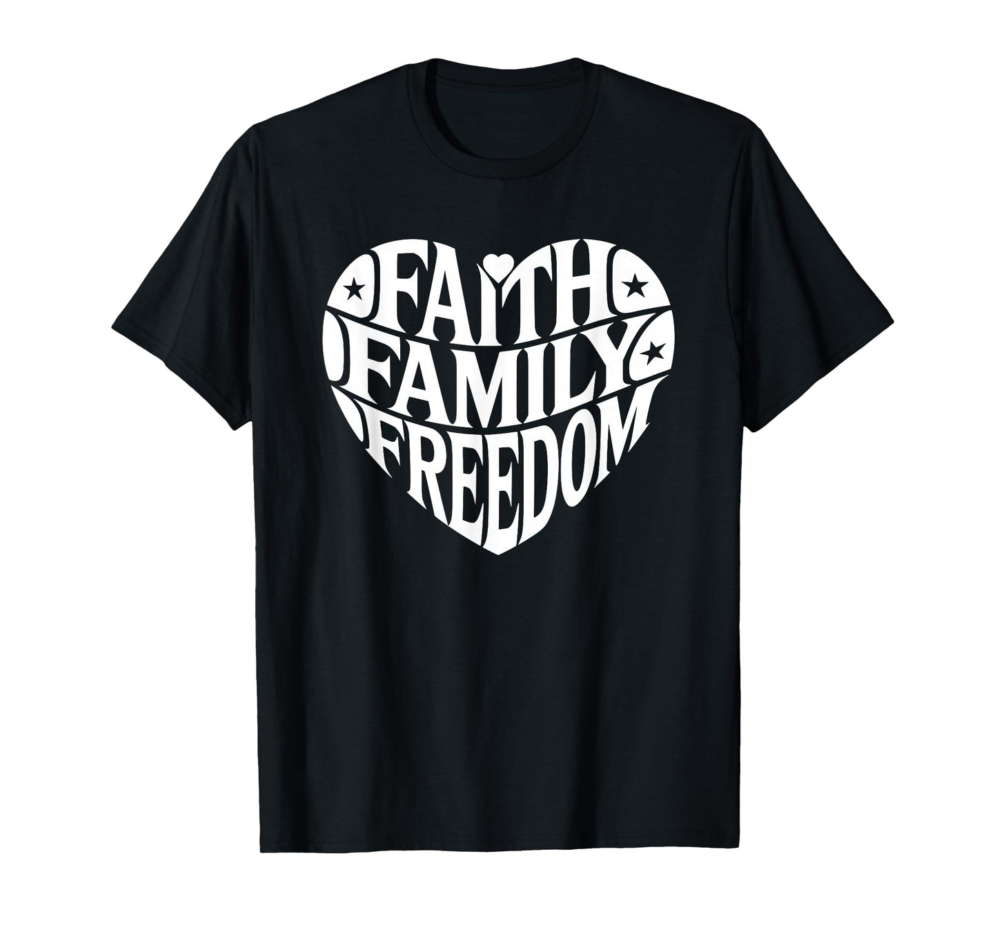 Faith Family Freedom Heart T-Shirt