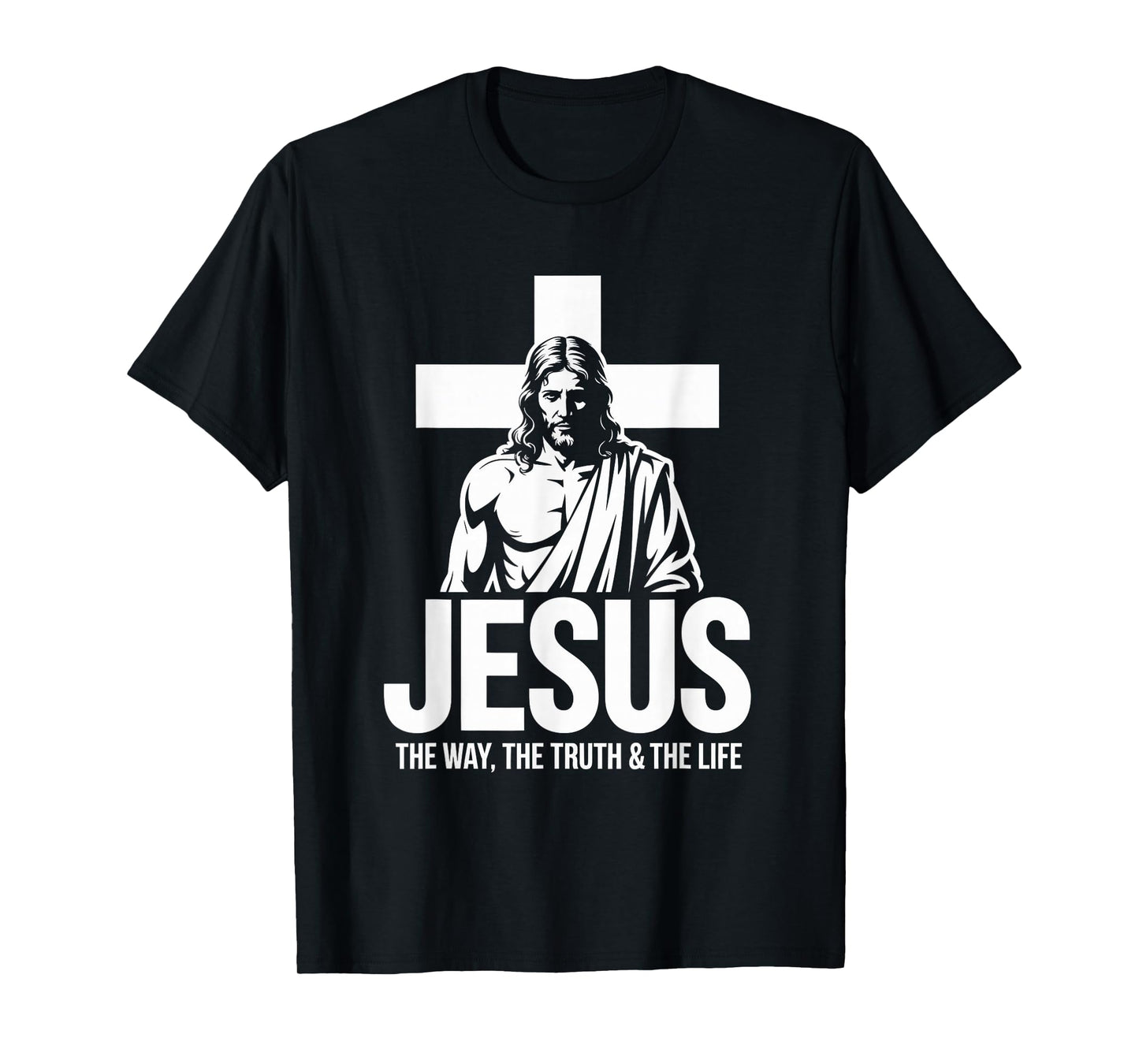 Jesus Standing Cross Christian Streetwear T-Shirt