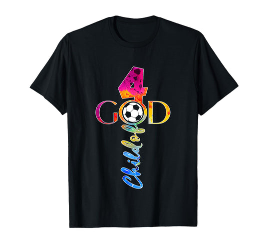 JESUS 4 YEARS CHILD OF GOD SOCCER 4TH BIRTHDAY T-Shirt