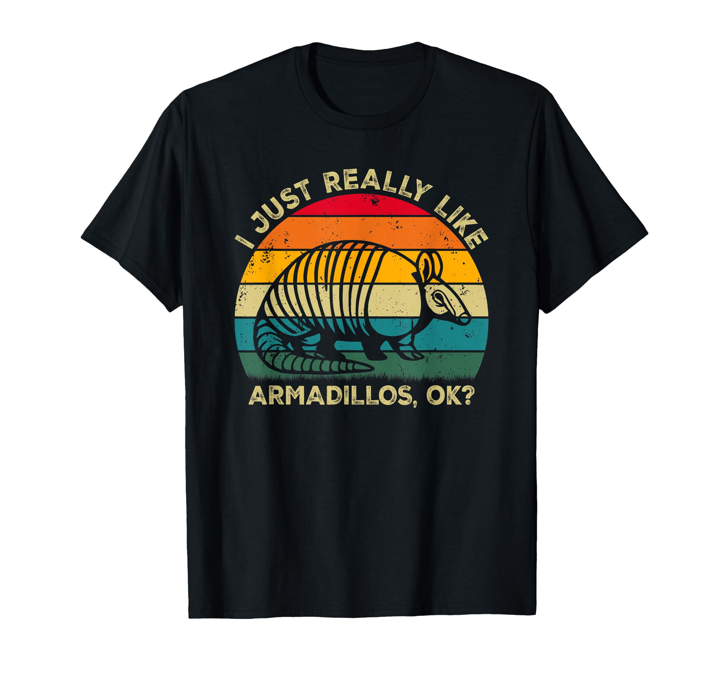I Just Really Like Armadillos, OK? Funny Armadillo Retro T-Shirt