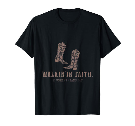 Christian Walk in Faith Christian Minimalist Faith Based T-Shirt