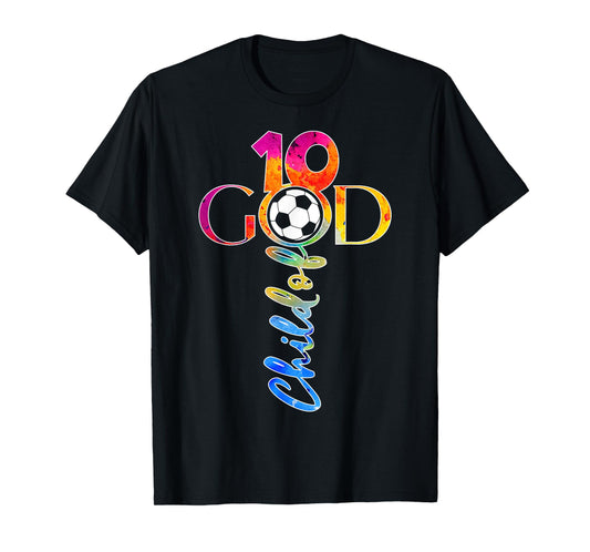 JESUS 10 YEARS CHILD OF GOD SOCCER 10TH BIRTHDAY T-Shirt
