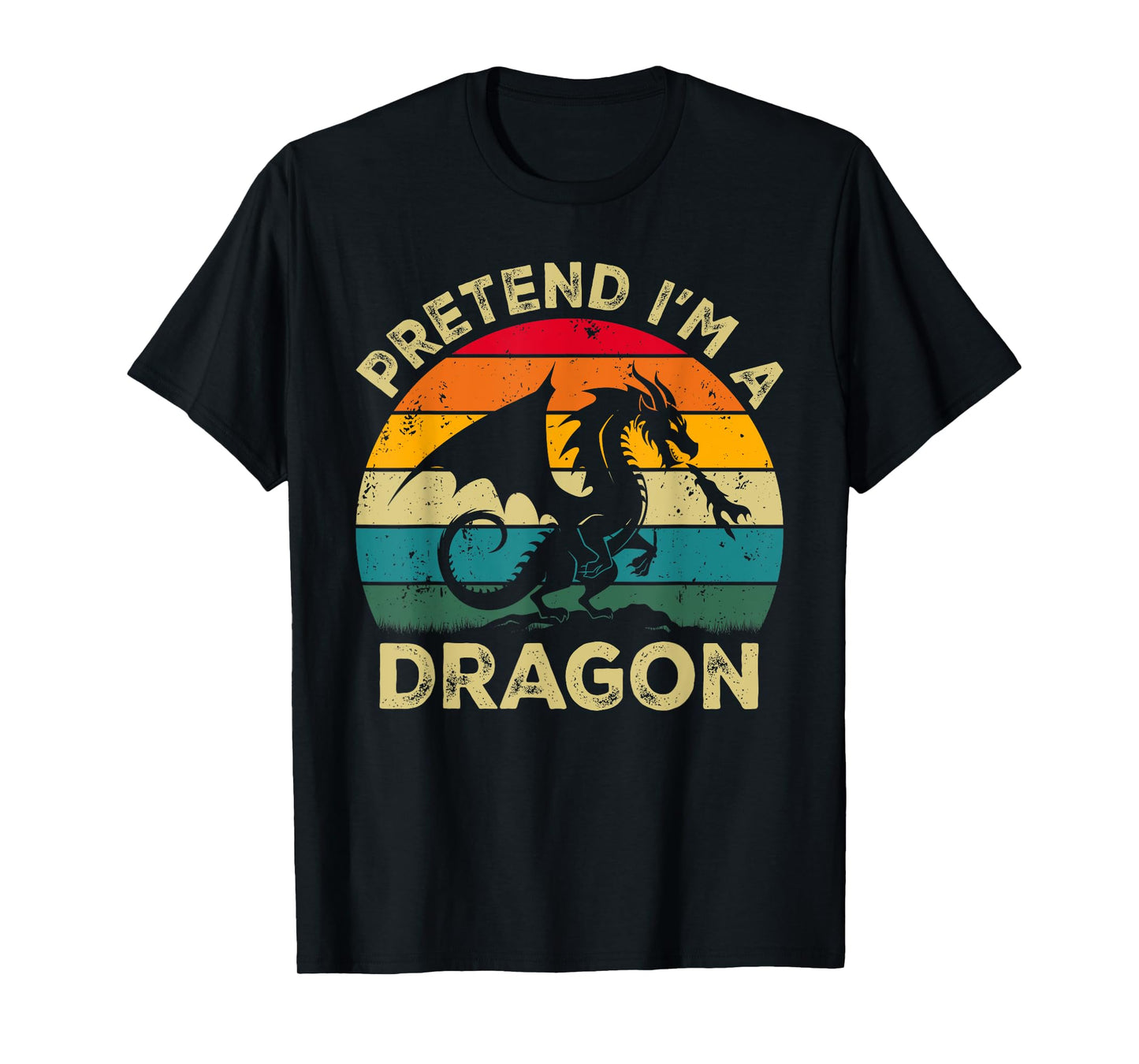 Pretend I'm A Dragon Lazy Halloween Costume T-Shirt