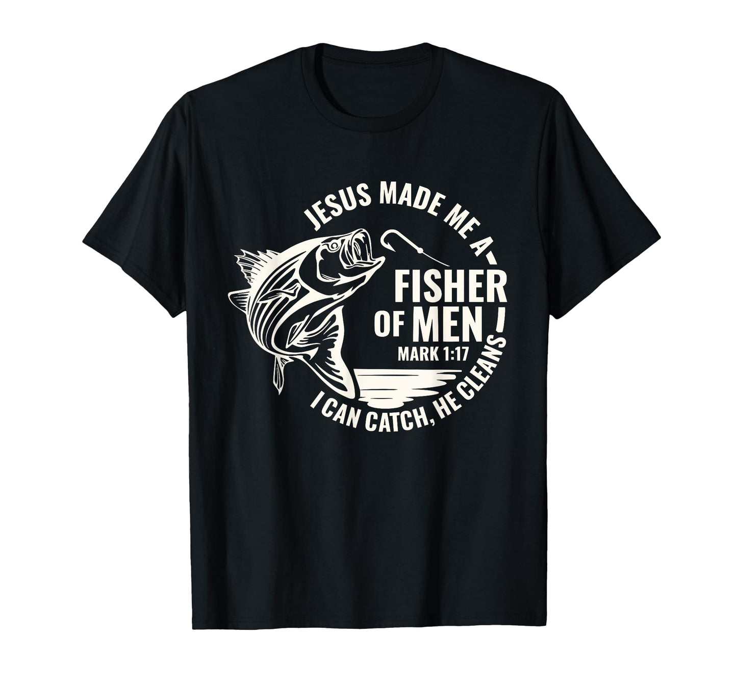 Men Fishing Fisherman Christian Father's Day T-Shirt