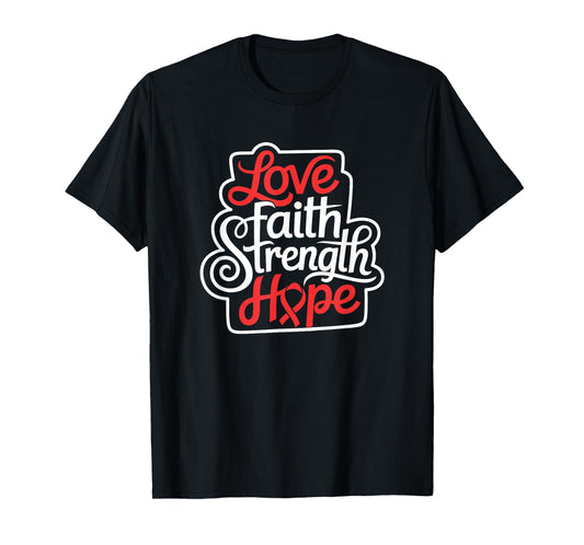 Love Faith- Stroke Awareness Supporter Ribbon T-Shirt