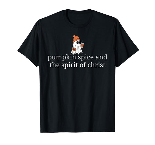 Christian Halloween Ghost Coffee Pumpkin Spice Jesus Christ T-Shirt