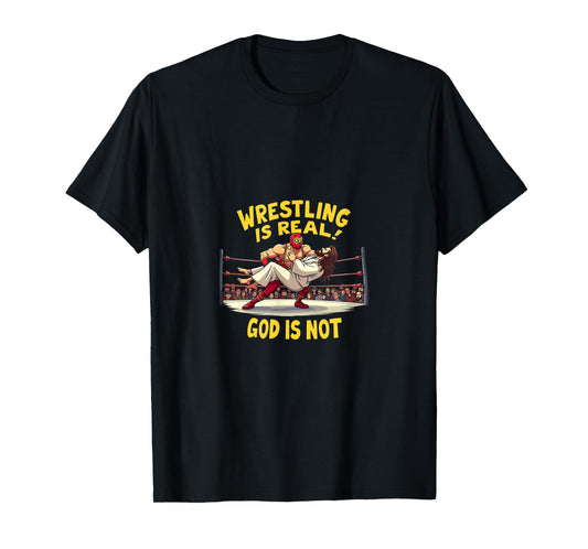 Atheist Wrestling Humor Jesus Religion Funny T-Shirt