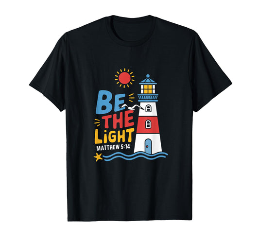 Casual Summer Lighthouse Bible verse Christian shirt T-Shirt