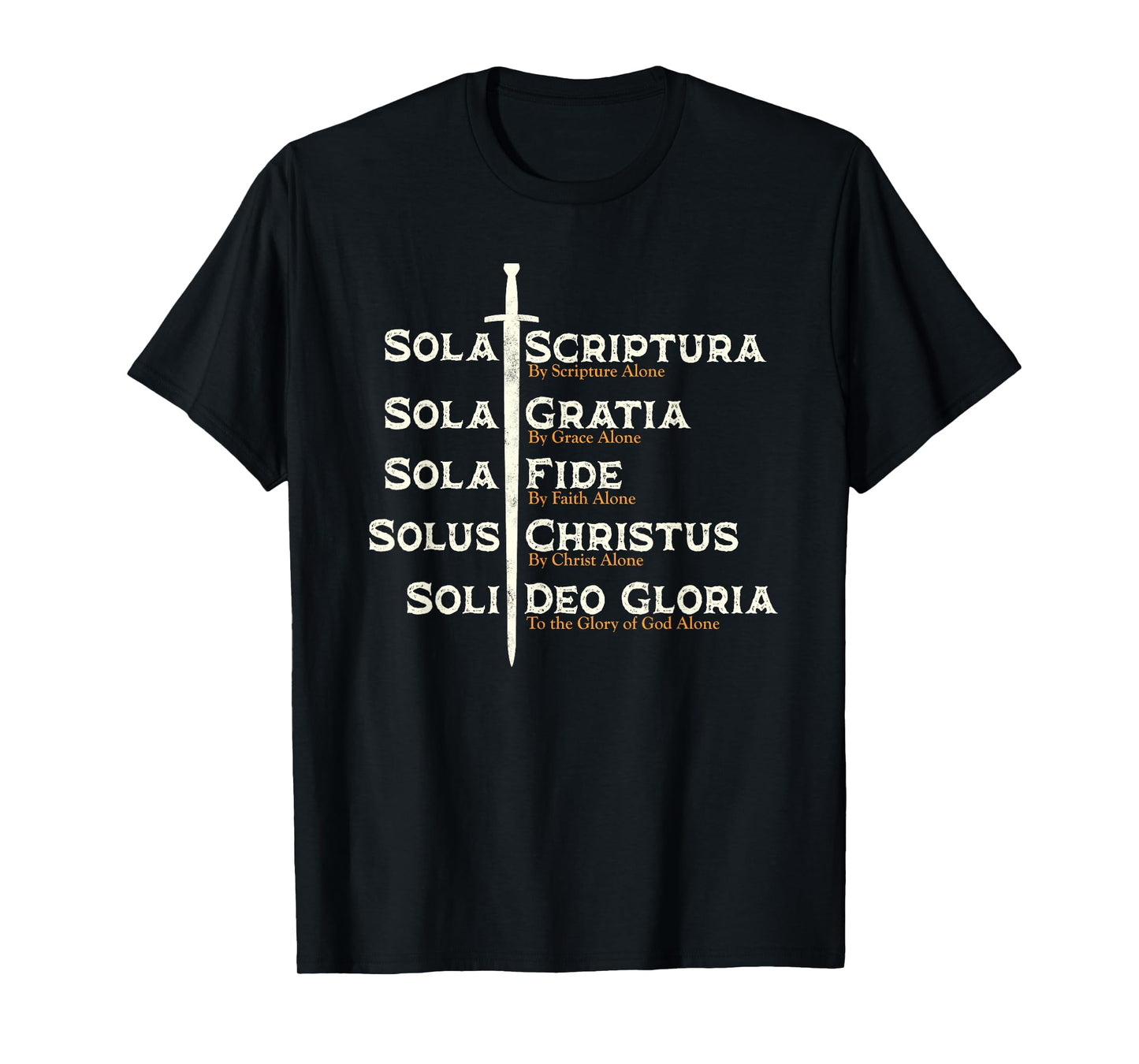Five Solas of the Reformation Shirts Reformed Theology Bible T-Shirt