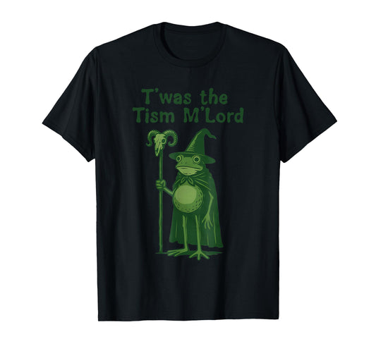 Funny T'was The 'Tism M'Lord Funny Medieval Knight Frog T-Shirt