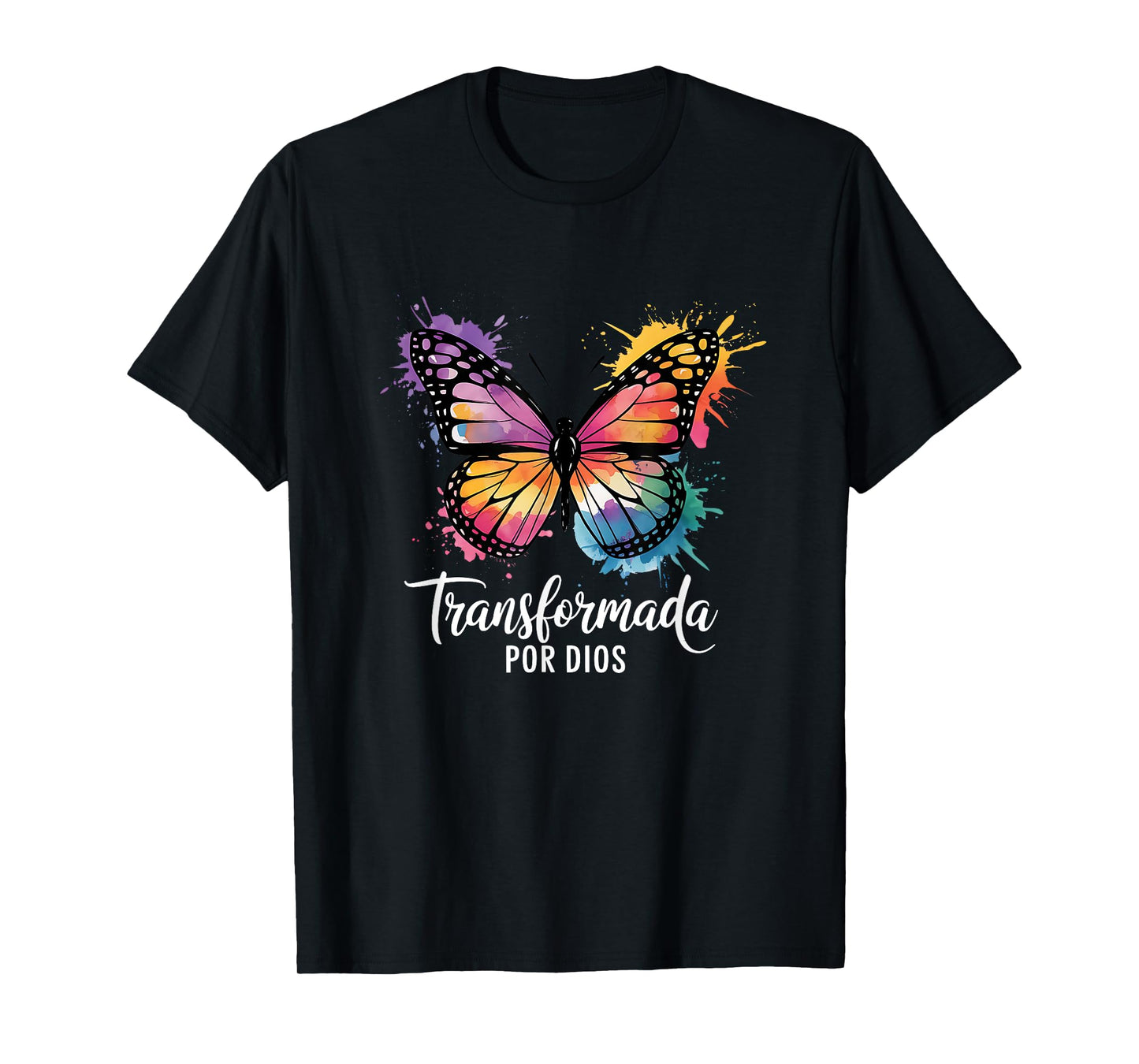 Transformada Por Dios Inspirational Butterfly T-Shirt