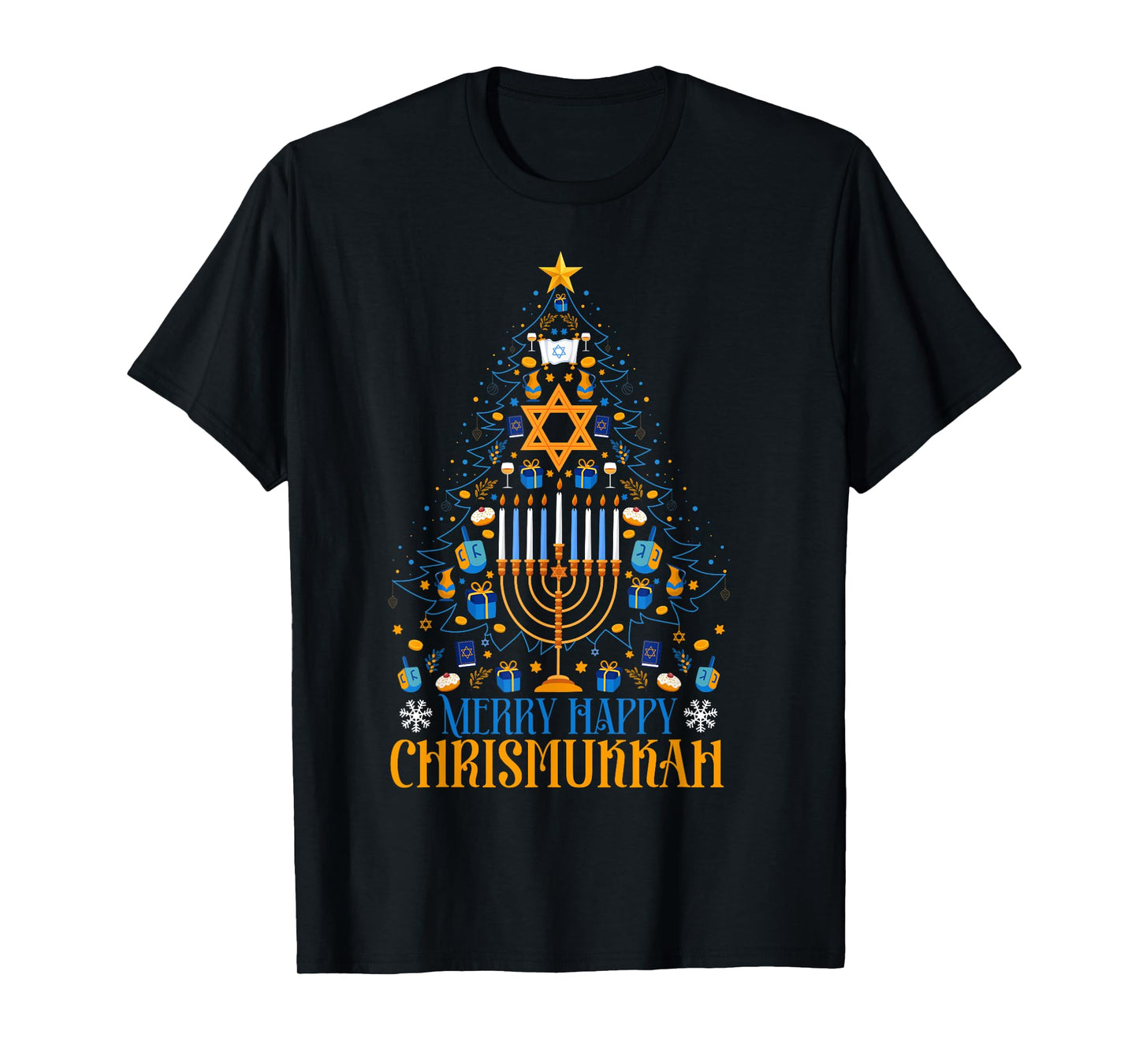 Merry Happy Christmukkah Jewish Christmas Hanukkah Chanukah T-Shirt