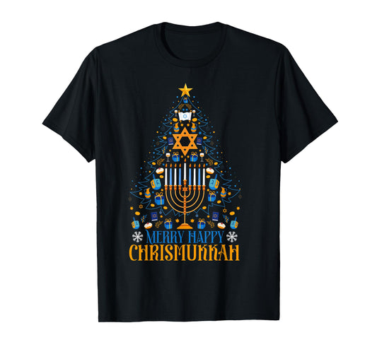 Merry Happy Christmukkah Jewish Christmas Hanukkah Chanukah T-Shirt