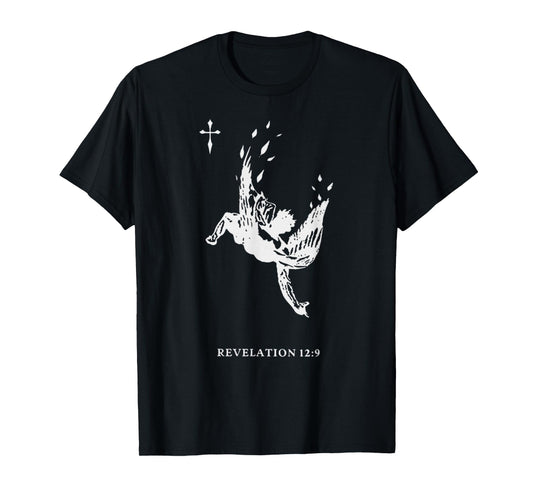 Revelations 12:9 - Fallen Angel Satan Biblical Art T-Shirt