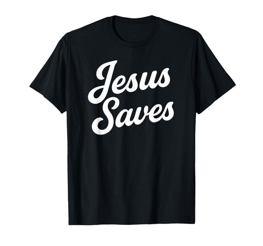 Jesus Saves Vintage Script T-Shirt