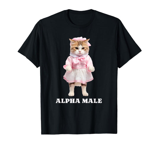 Alpha Male (with a funny little kitten cat print) T-Shirt