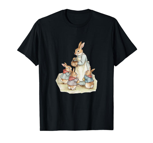 Retro Cottagecore Easter Bunny Vintage Easter Rabbit Women T-Shirt