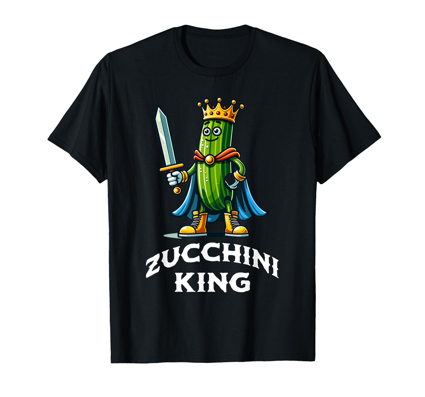 Zucchini King Funny Quote Zucchini Lover Vegan Vegetable T-Shirt