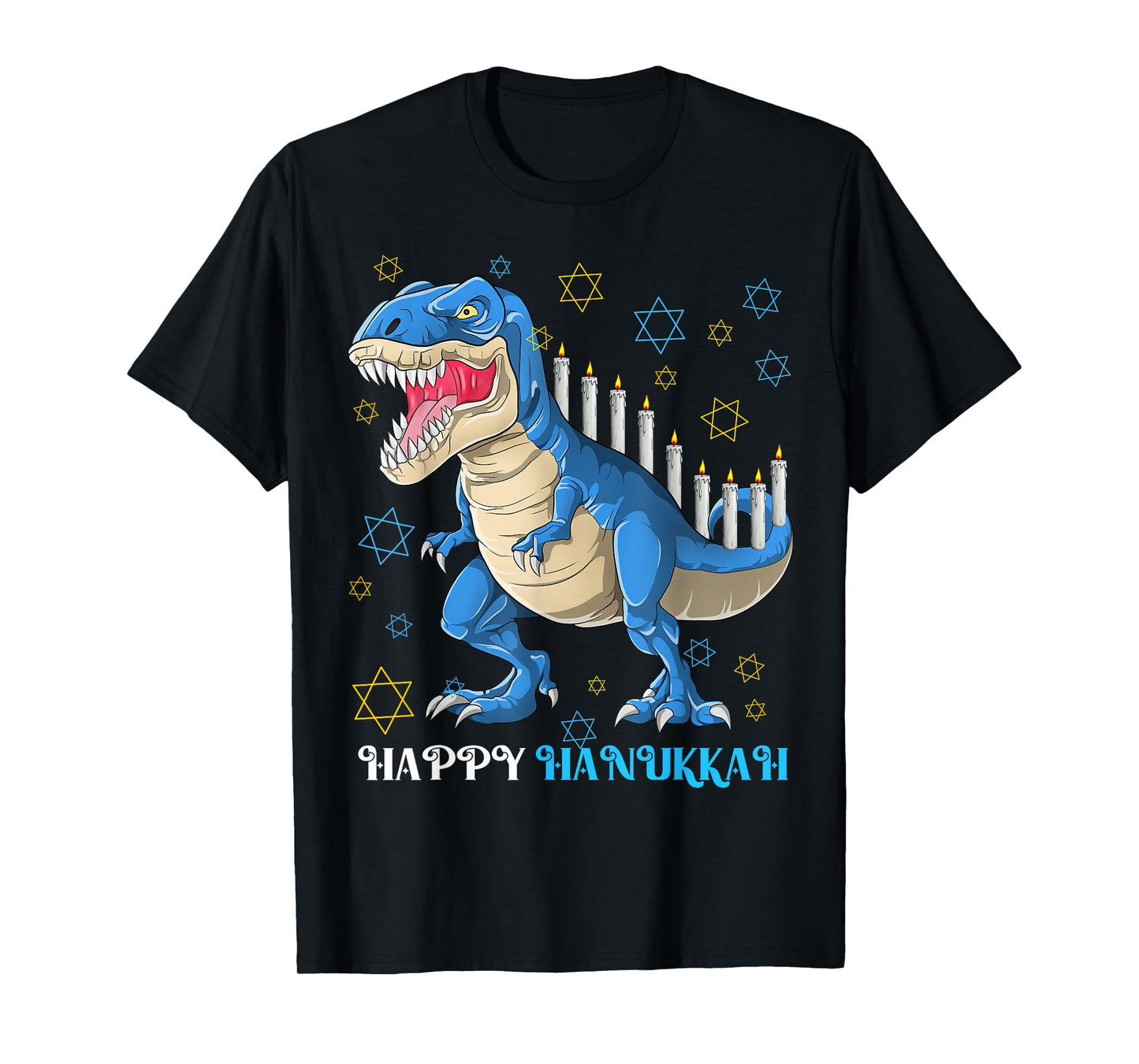 Menorasaurus Jewish Dinosaur Hanukkah Kids Boys Gift T-Shirt