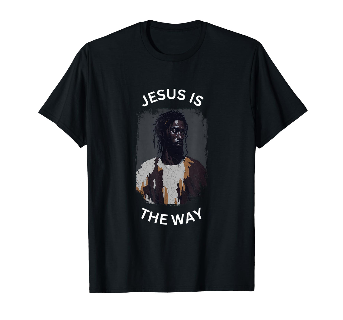 True Black Jesus is The Way Christian Faith Religious Gospel T-Shirt
