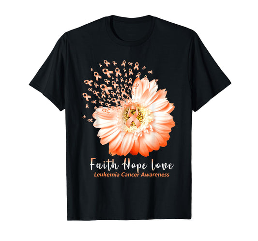 September Faith Hope Love Orange Ribbon Leukemia Awareness T-Shirt