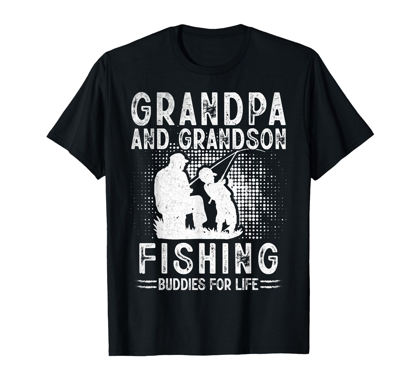Grandpa and Grandson Fishing Buddies for Life Matching T-Shirt