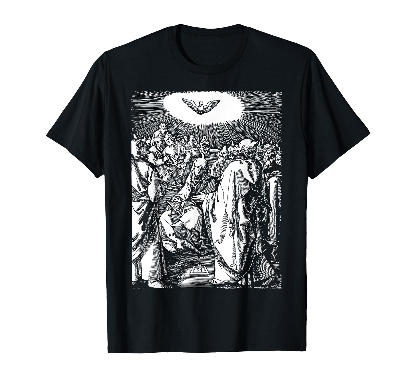 Pentecost Dove Tongues of Fire Flame Holy Spirit Catholic T-Shirt