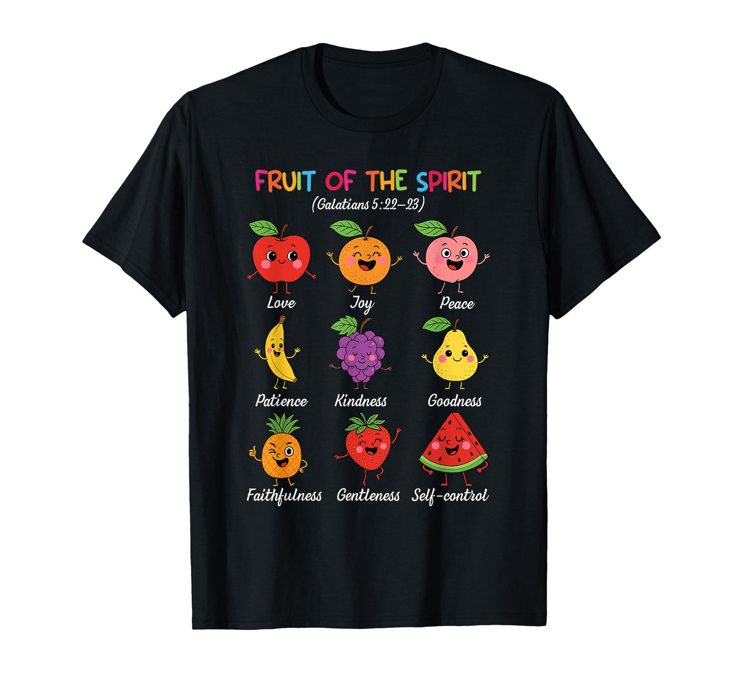 Fruit of The Spirit Christian Faith Religious Bible Verse T-Shirt