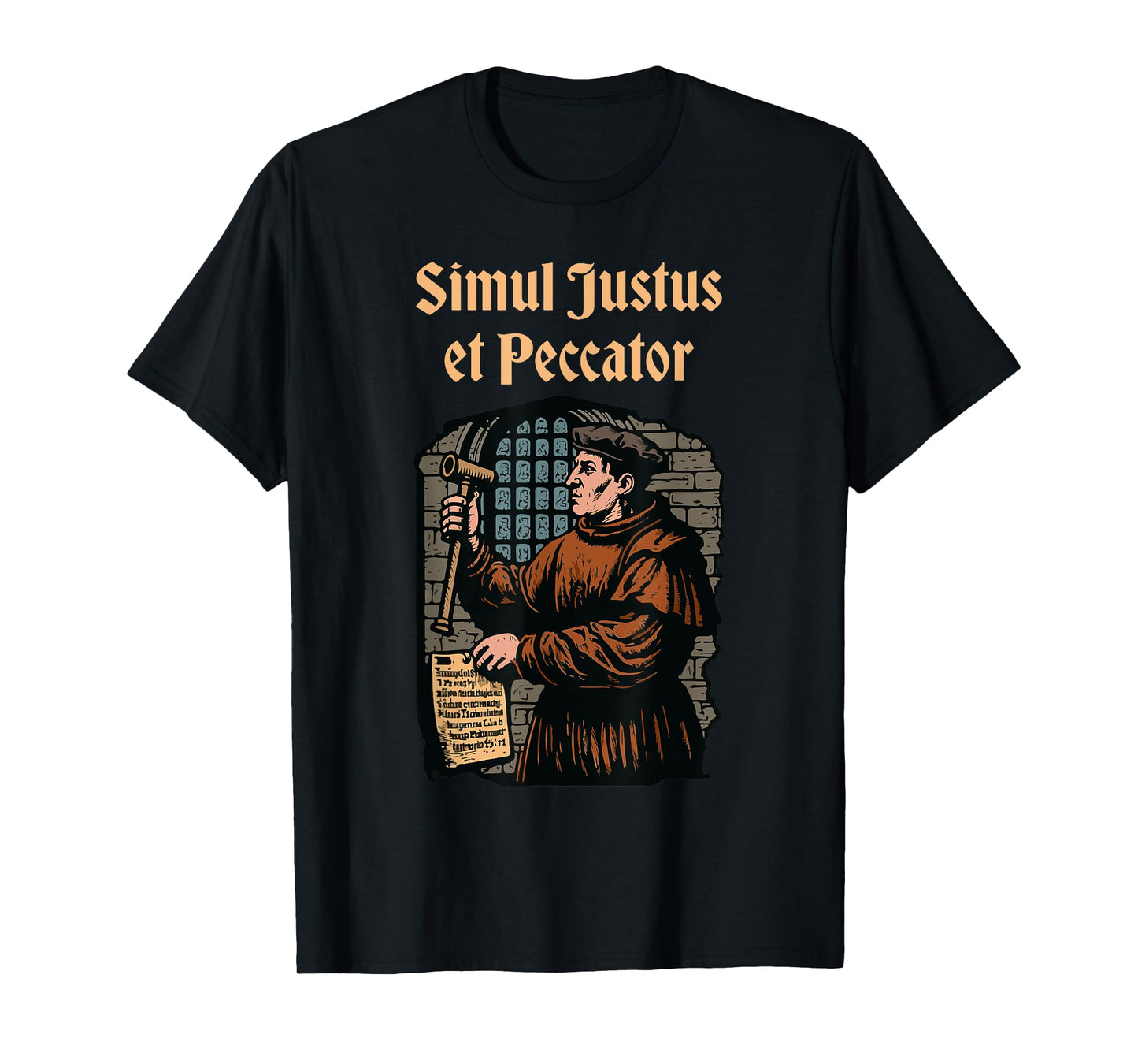 Martin Luther Reformation Simul Justus et Peccator Christian T-Shirt