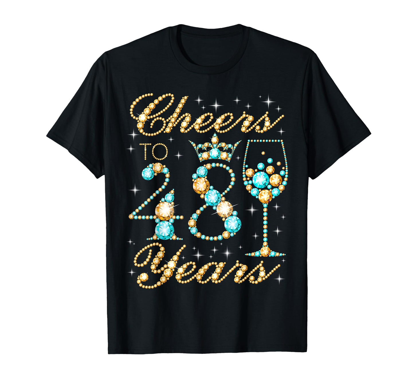 Cheers to 48 Years 48th Birthday Party Woman Princess Queen T-Shirt