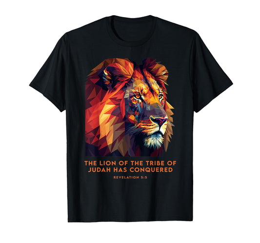 Lion of Judah Jesus Revelation Bible Verse Christian T-Shirt