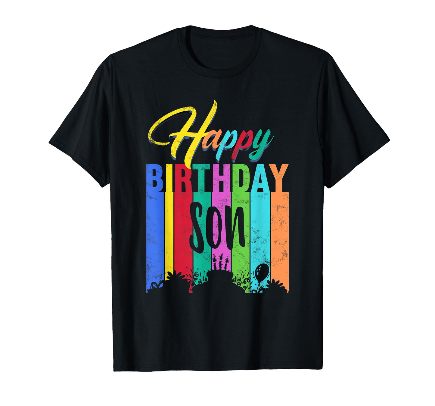 Happy Birthday Son Personalized Name Gift Custom B-day T-Shirt