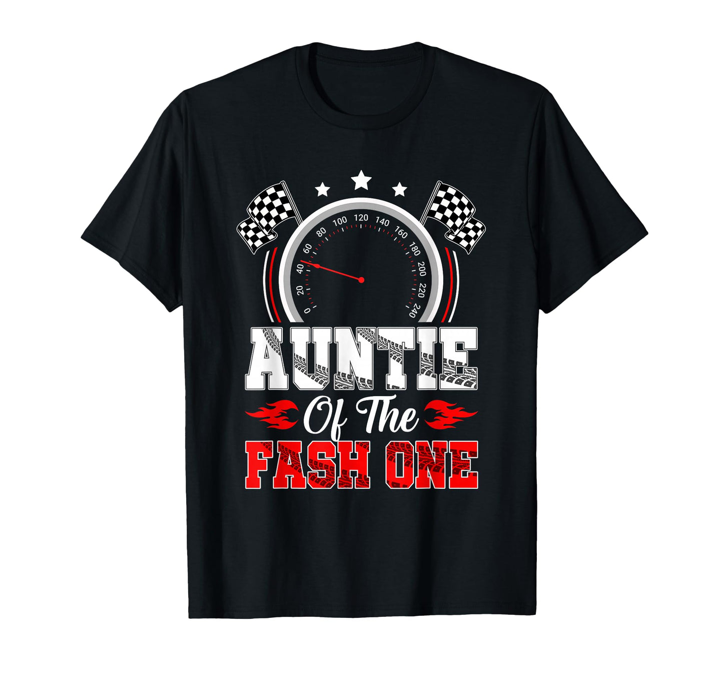 Auntie Of The Fast One 1St Birthday Racing Car Family T-Shirt