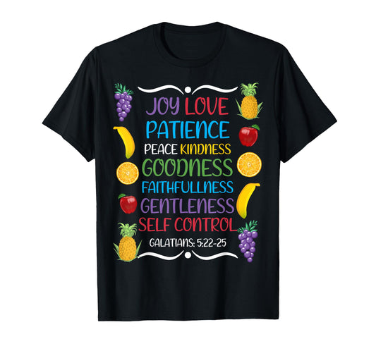 Awesome Galatians Fruit Of The Spirit Religious Verses T-Shirt