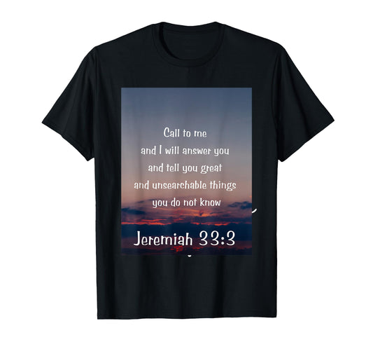 Jeremiah 33 Bible Verse Jesus Christianity T-Shirt